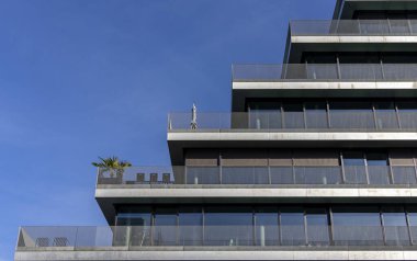 Berlin-Tiergarten, Berlin, Almanya 'da modern ev cepheleri ve mimari