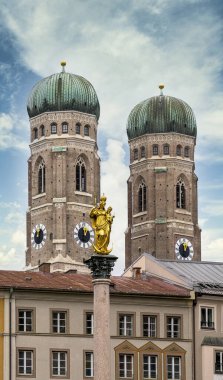 Marian Sütunları Marienplatz, Münih, Almanya