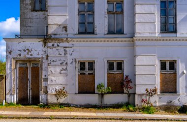 Beyaz eski şehir, Putbus, Rgen, Mecklenburg-Vorpommern, Almanya 'da tarihi mimari