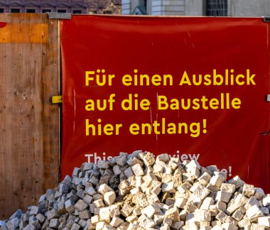 Gendarmenmarkt ve çevresindeki büyük inşaat alanı, Berlin, Almanya