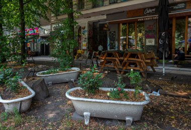 Schlesisches Tor metro istasyonu, Berlin, Almanya çevresindeki şehir ve mimari