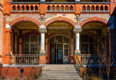 Eski tüberküloz sanatoryumu, Beelitz, Brandenburg, Almanya çevresindeki tarihi mimari