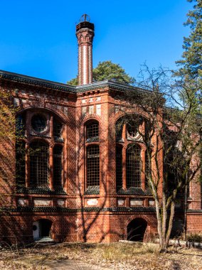 Eski tüberküloz sanatoryumu, Beelitz, Brandenburg, Almanya çevresindeki tarihi mimari
