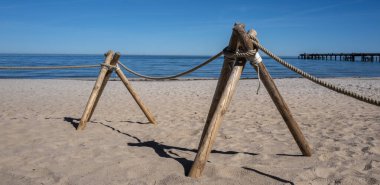 Almanya 'da Binz, Rgen, Mecklenburg-Batı Pomerania plajında