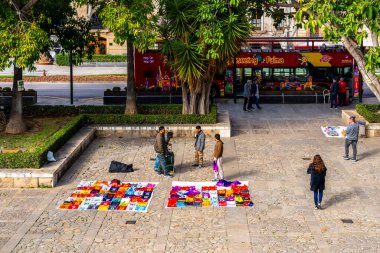 Manzaralar, mimari ve günlük şehir manzaraları, Palma de Mallorca, Balearic Adaları, İspanya
