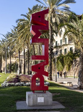 Manzaralar, mimari ve günlük şehir manzaraları, Palma de Mallorca, Balearic Adaları, İspanya