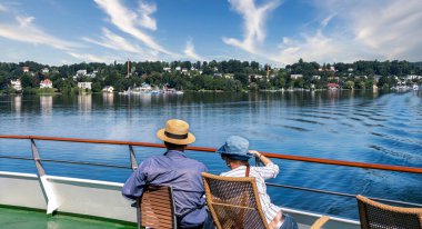 Starnberg Gölü, Bavyera, Almanya 'da vapur gezisi