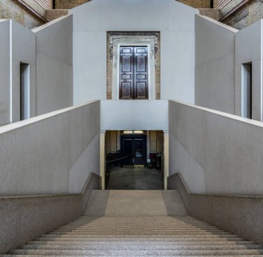 Altes Müzesindeki sergi odaları am Lustgarten, Berlin, Almanya