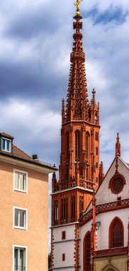 Historic architecture in the old town of Wrzburg, Bavaria, Germany