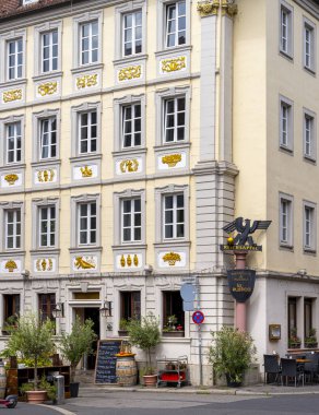 Historic architecture in the old town of Wrzburg, Bavaria, Germany