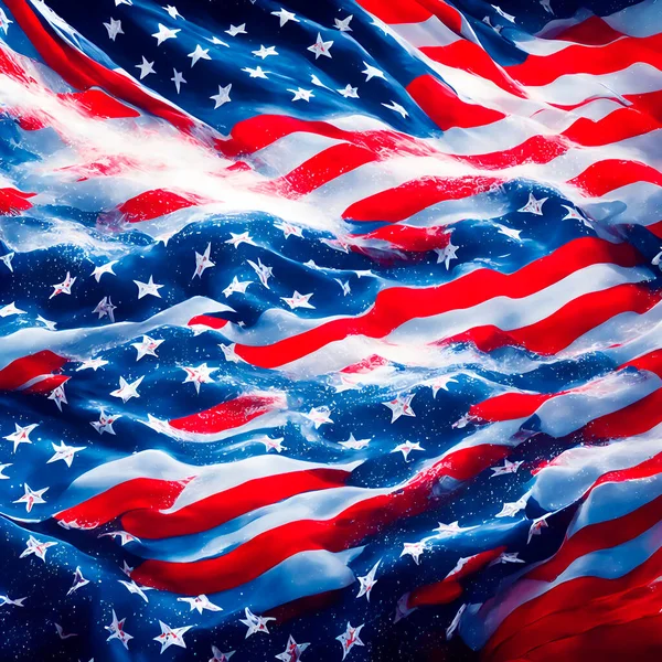 Amerikai Zászló Stilizált Mint Absztrakt Vonzó Háttér — Stock Fotó