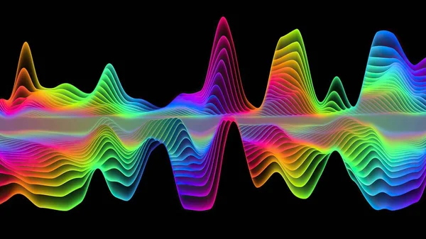 Wave Line Flowing Rainbow Color — Stock Photo, Image