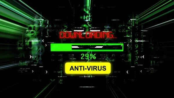 Antivirus Voortgangsbalk Downloaden Het Scherm — Stockfoto
