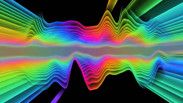 Wave Line Flowing Rainbow Color — Stock Photo, Image