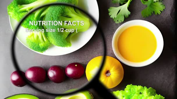 Fakta Fakta Mengenai Berbagai Macam Buah Buahan Dan Sayuran — Stok Video