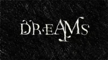 Metin elle çizilmiş animasyon rüyaları