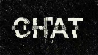 Chat text hand draw animation