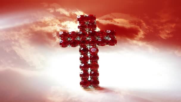 Cross Jesus Clouds — 图库视频影像