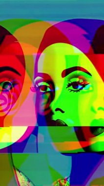 Pop Art Style Animation With Retro Woman
