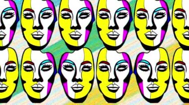 Pop Art Style Animation With Retro Woman