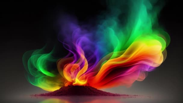 Uma Foto Macro Hipnotizante Fumaça Multicolorida Estúdio — Vídeo de Stock