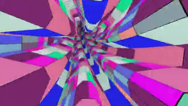 Driving Colorful Tunnel Tunnel — Wideo stockowe