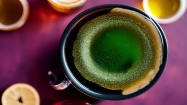 A Multi-Colored Soft Drink top view