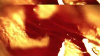 Blood on human skin macro shot  glitch effect