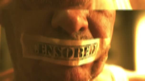 Концепция Цензуры Свободы Слова — стоковое видео