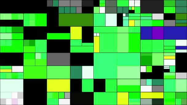 Coloridos Rectángulos Estilo Mondriano Ilustración Arte — Vídeos de Stock