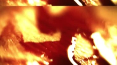 Blood on human skin macro shot  glitch effect