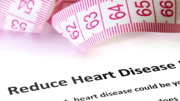 Reducir Riesgo Enfermedades Cardíacas — Vídeo de stock