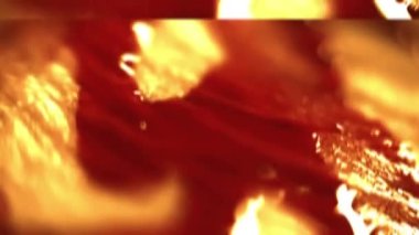Blood on human skin macro shot  glitch effect