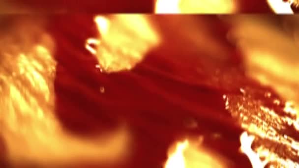 Blut Auf Der Menschlichen Haut Makroschuss Glitch Effekt — Stockvideo