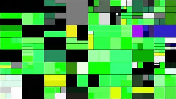 Πολύχρωμα Ορθογώνια Mondrian Εικονογράφηση Στυλ Τέχνης — Αρχείο Βίντεο