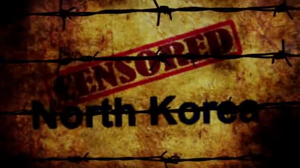 朝鲜新闻检查制度的概念 — 图库视频影像