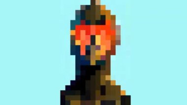 Piksel sanat tarzında erkek karakter