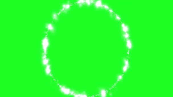 Świecące Iskry Kręgu Green Screen Motion Graphics — Wideo stockowe