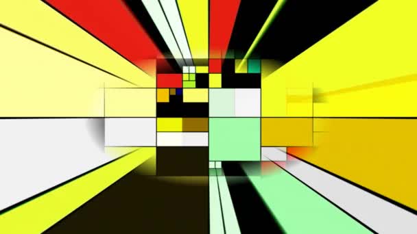 Abstract Veelkleurige Kunstwerken Met Levendige Kleurrijke Vormen Patronen — Stockvideo