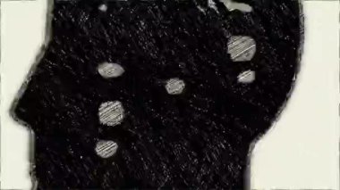 Portrait of a man artistic drawing animation