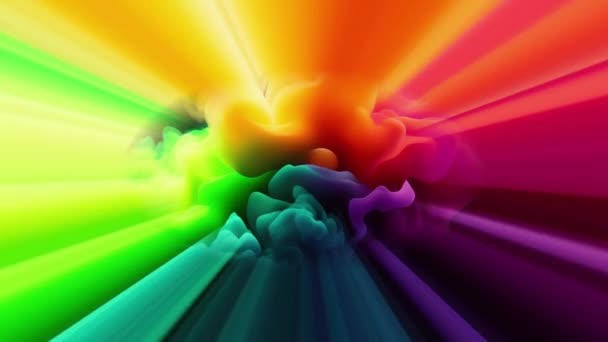 추상적 움직임 Vibrant Multi Colored Swirls Waves Rays — 비디오