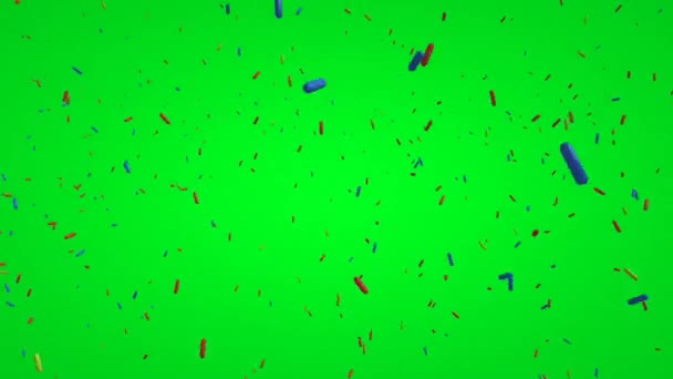Cząstki Pigułki Zielonym Ekranie — Wideo stockowe