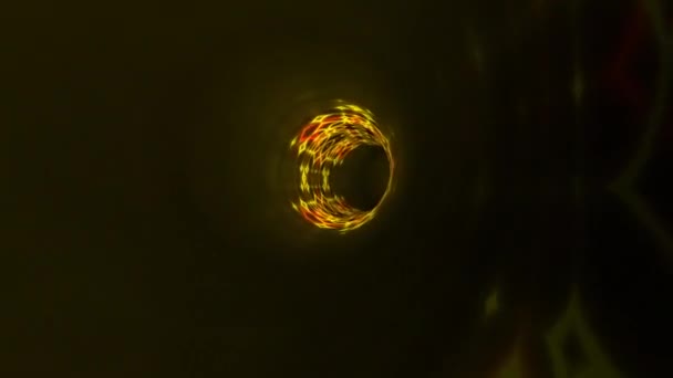 开车穿过五彩缤纷的催眠未来主义隧道 — 图库视频影像