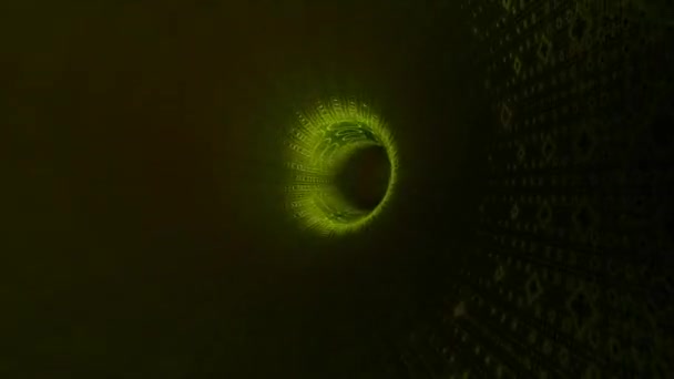 Przejeżdżając Przez Kolorowy Hipnotyzujący Futurystyczny Tunel — Wideo stockowe