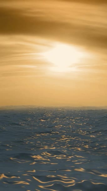 Horizon Dikey Videosunda Bulutlu Okyanus Görünümü — Stok video