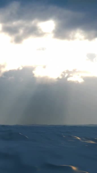 Dark Ocean View Met Stormachtige Wolken Aan Horizon — Stockvideo