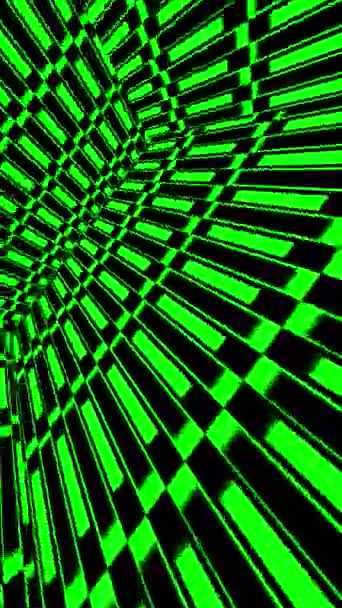 Neon Green Lights Kubussen Achtergrond Verticale Video — Stockvideo