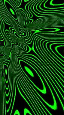 Yeşil Hipnotik Çemberler Hareket Arkaplanı dikey video