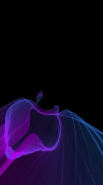 Soyut Dijital Dalga ve Duman Tüneli Arka plan Dikey Görüntü