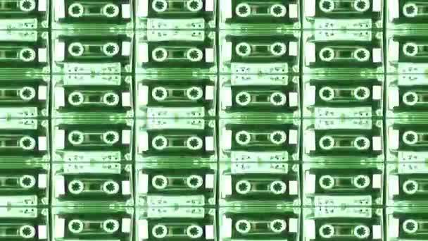 Retro Vintage Audio Kassette Band — Stockvideo